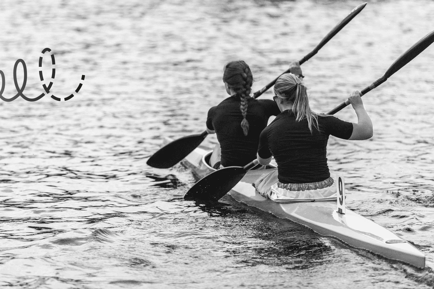 Photo sur le thème du kayak professionnel pour femmes avec motif graphique